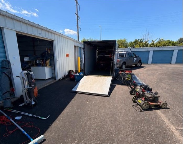 Scottish Suds equipment trailer and truck ready for a job